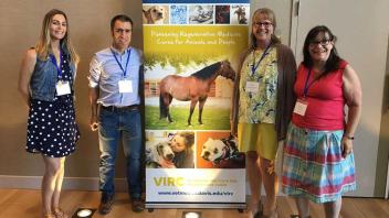 Members of the VIRC attend the NAVRMA (North American Veterinary Regenerative Medical Association) conference in Sacramento, September 2018 